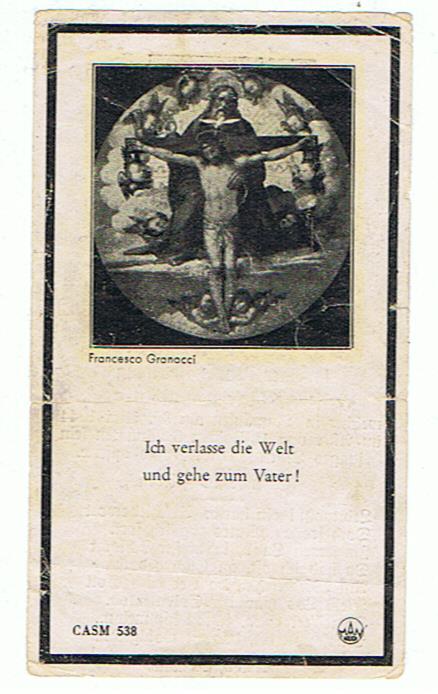 Obituary card Waffen-SS Grenadier Panzer-Abteilung 1944 Romania - Image 2