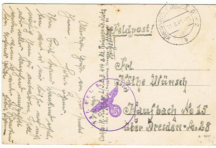 Post card Truppenübungsplatz Königsbrück 1941 - Image 2