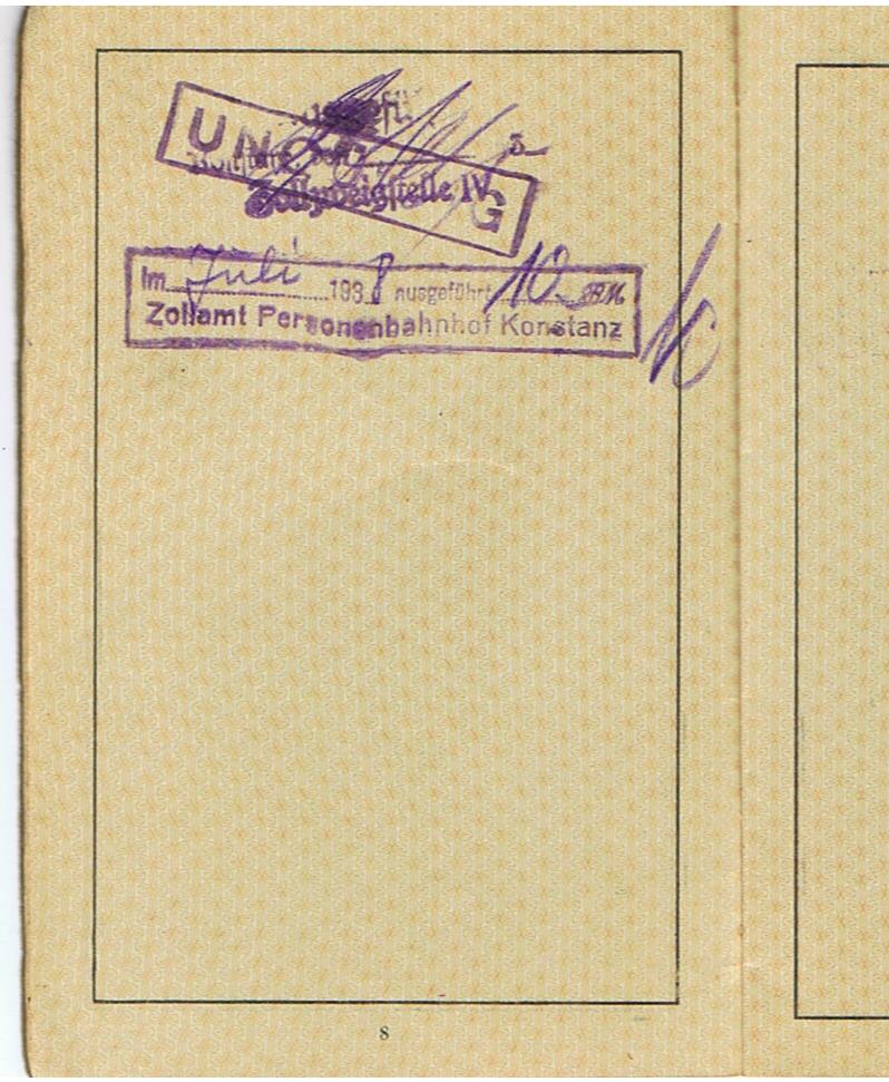 Deutsches Reich Reisepass travell pass 1938 student Koblenz - Image 5