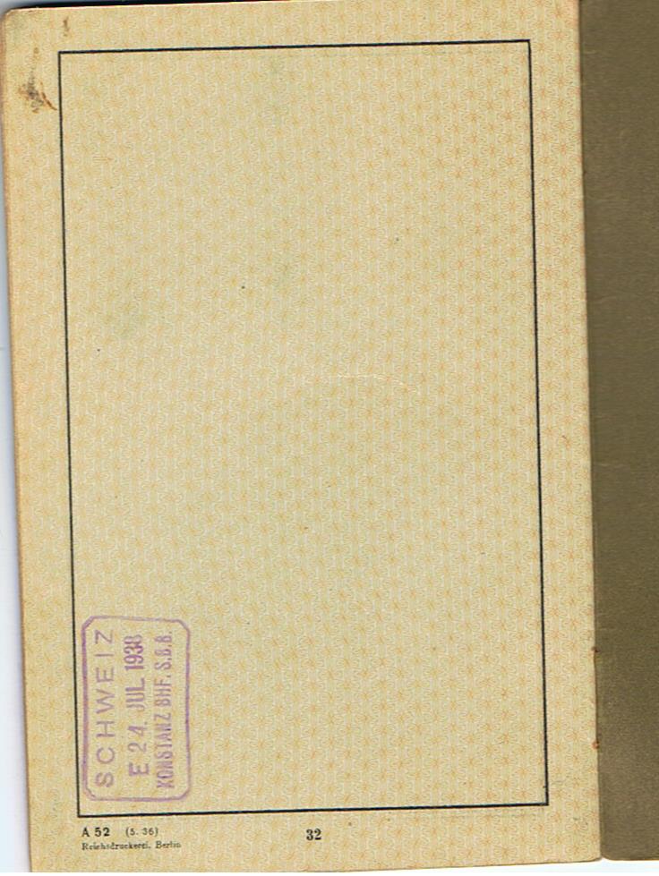 Deutsches Reich Reisepass travell pass 1938 student Koblenz - Image 6