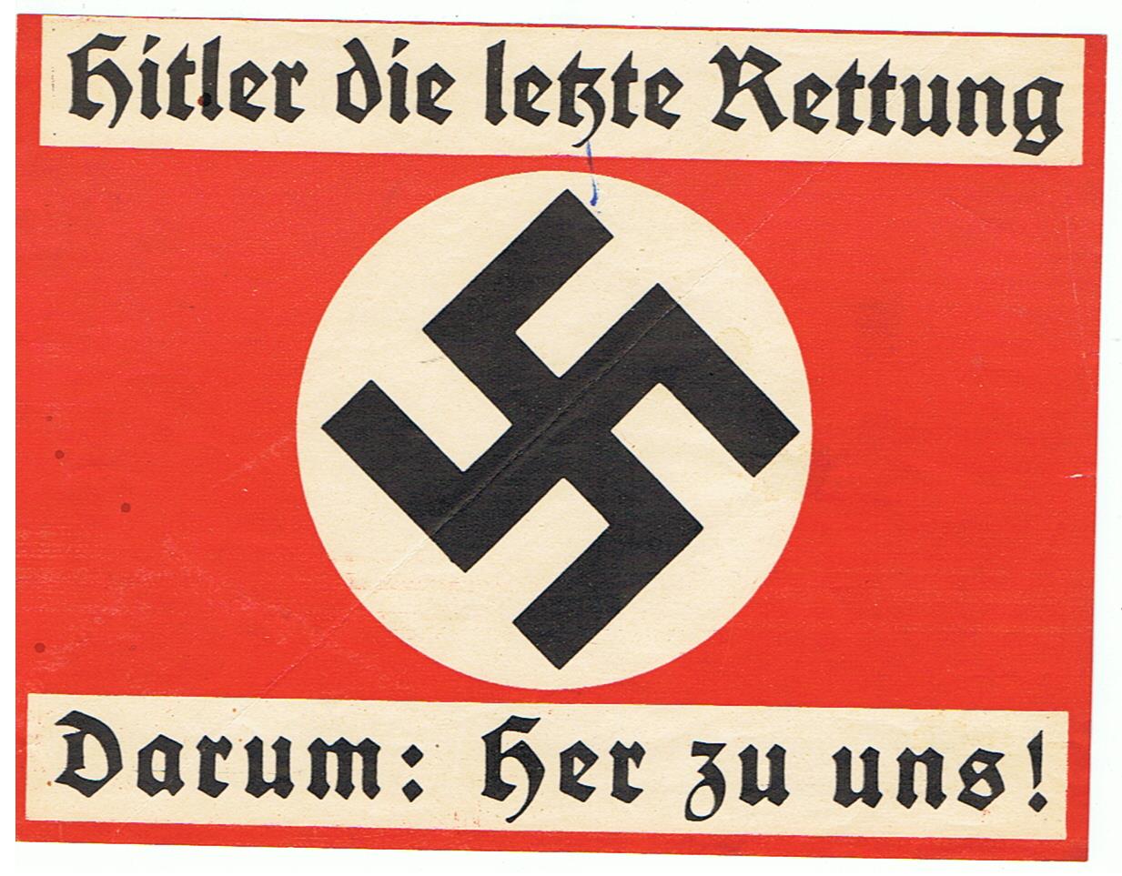 Election campaign poster NSDAP referendum annexation Austria 1938