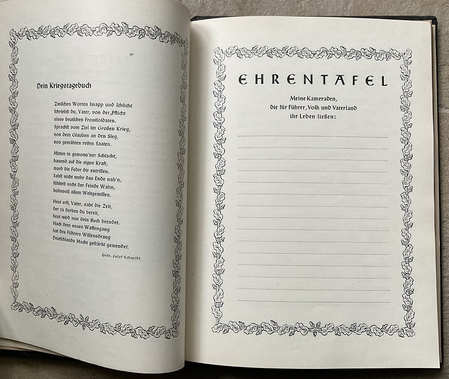Ehren Chronik (Honour Chronicle) Soldiers Remembrance Book St.Wendel 1943 - Image 14