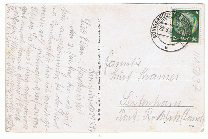 Postcard Truppenübungsplatz Königsbrück Eingang des Neue Lager 1937 - Image 2