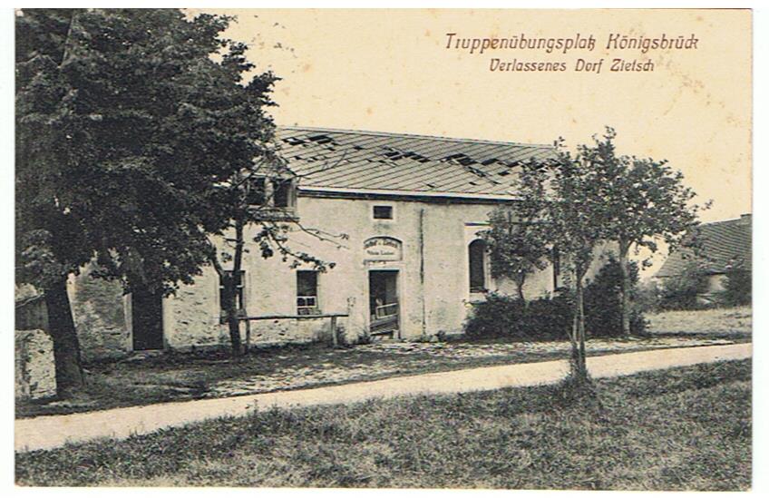 Postcard Truppenübungsplatz Königsbrück Verlassenes Dorf Zeitsch 1922