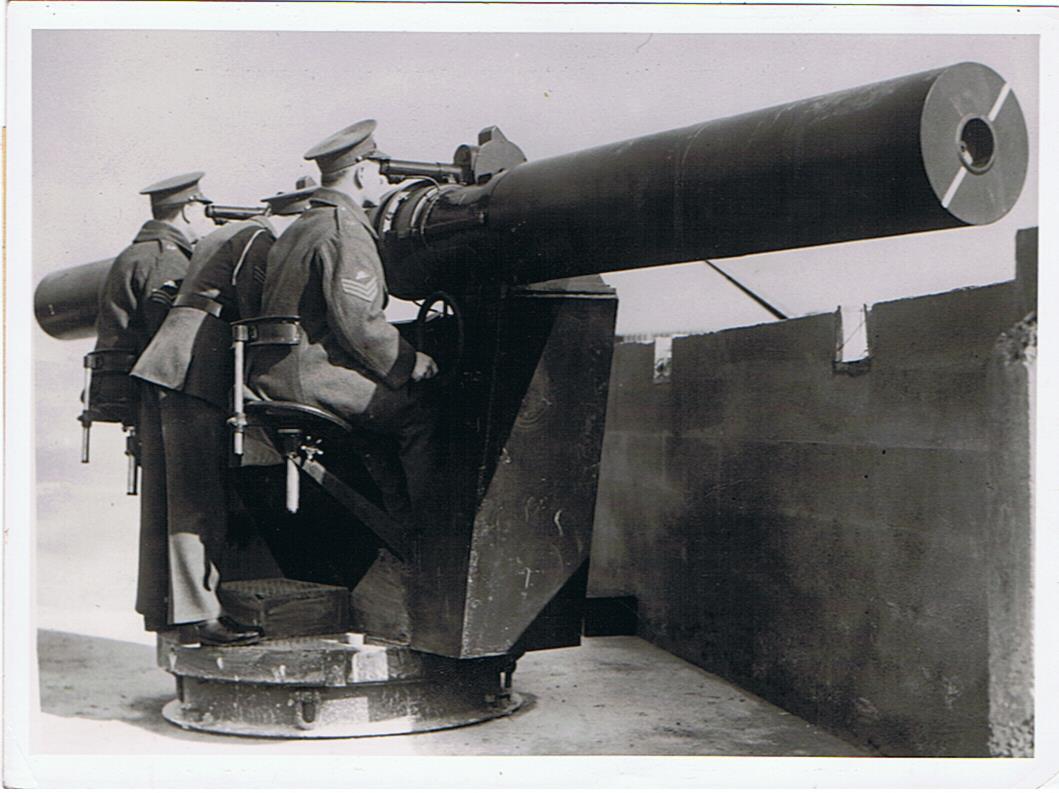 Press photo British army range finder in Kent 1939