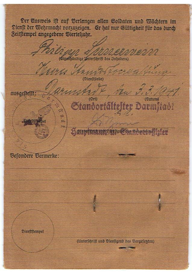 Passes musician conductor Reichskulturkammer Reichsmusikkammer Darmstadt 1938-1944 - Image 10