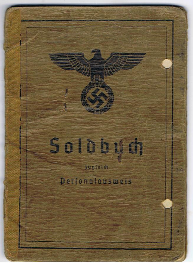 Soldbuch army Wallmeister Walloberwachtmeister Westwall and Stab General Besell Gustav Line Italy 1944