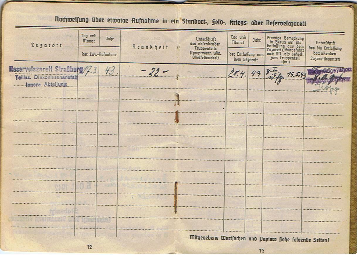 Soldbuch army Wallmeister Walloberwachtmeister Westwall and Stab General Besell Gustav Line Italy 1944 - Image 11