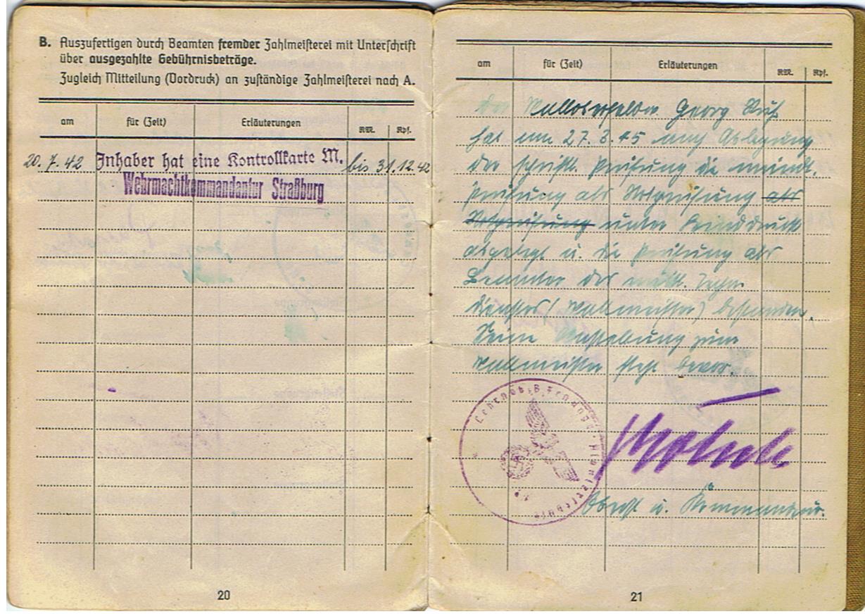 Soldbuch army Wallmeister Walloberwachtmeister Westwall and Stab General Besell Gustav Line Italy 1944 - Image 15