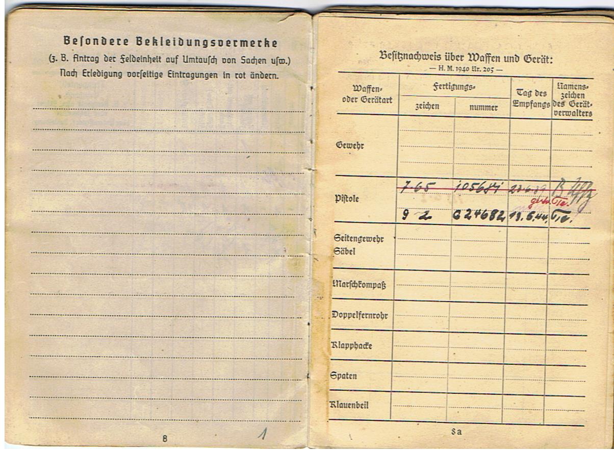 Soldbuch army Wallmeister Walloberwachtmeister Westwall and Stab General Besell Gustav Line Italy 1944 - Image 7