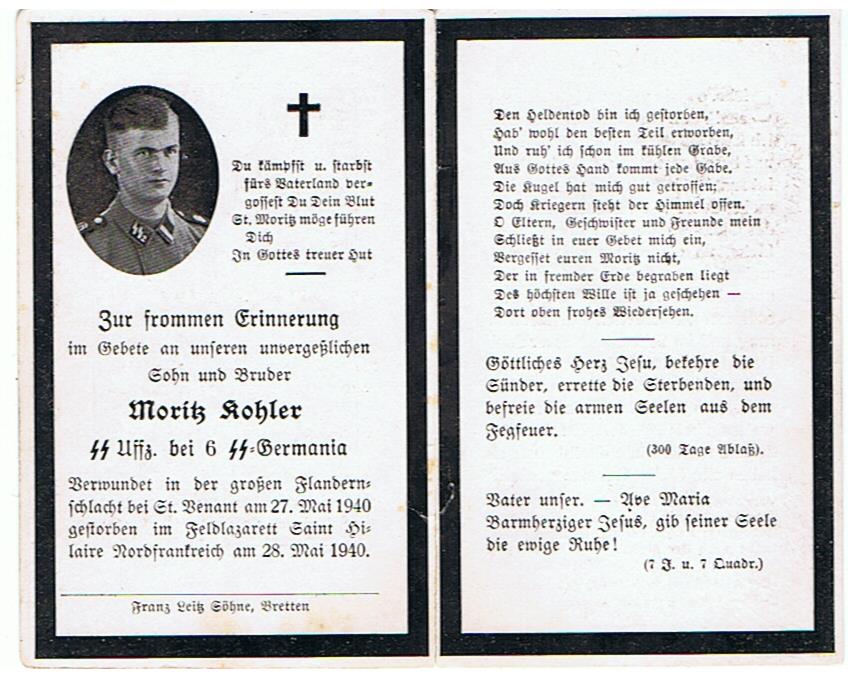 SS-Unterscharführer SS-Standarte Germania 1940 France