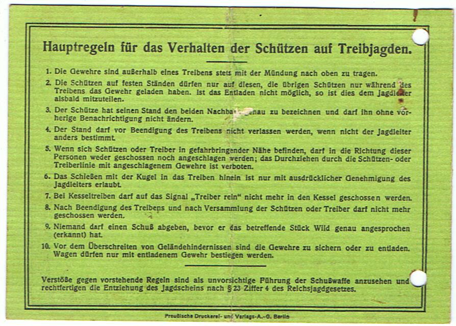 Hunting license Bezirks-Jahresjagdschein 1940-1941 Vienna Austria - Image 3