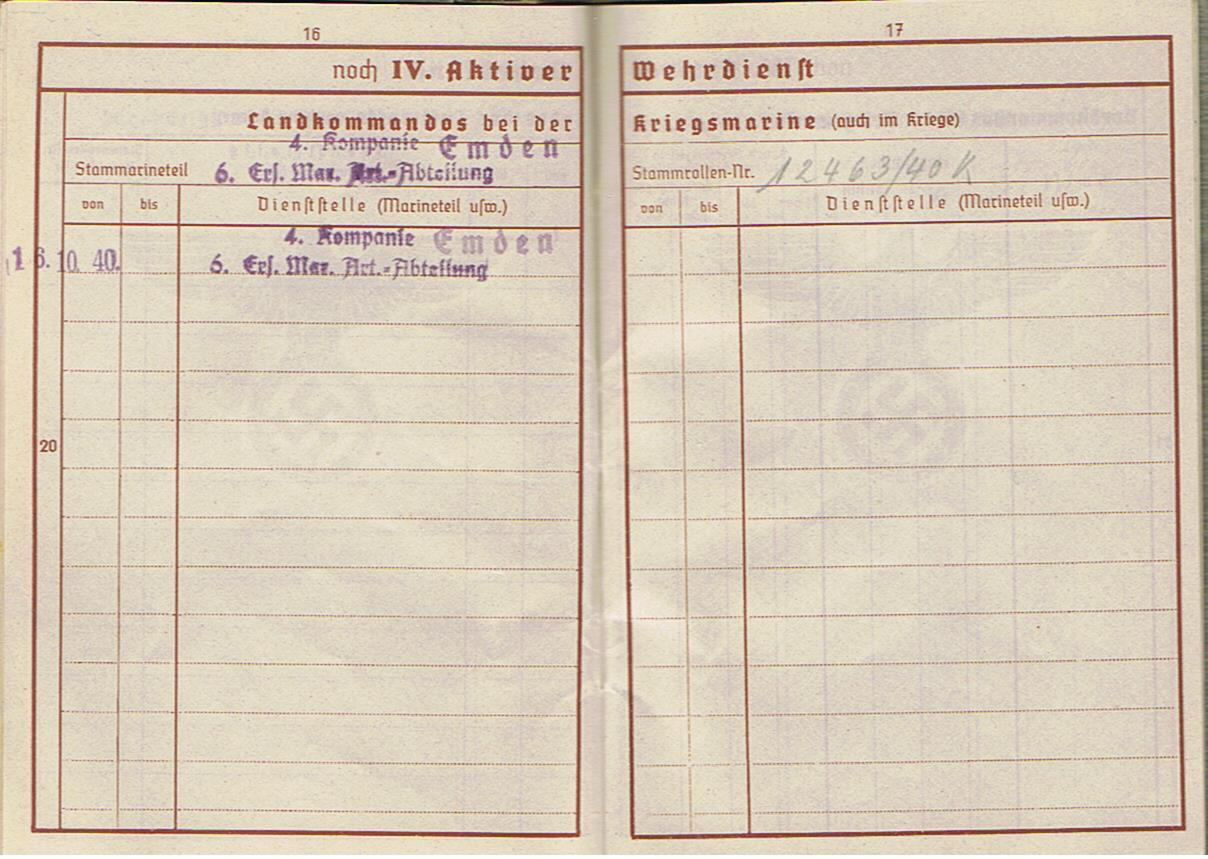 Wehrpass group Obergefreiter Kriegmarine Holland and Army Artillery Sicily and Italy KIA 1944 Monte Cassino - Image 10