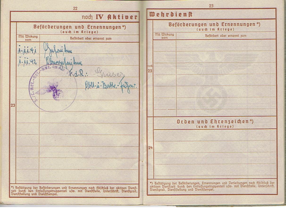 Wehrpass group Obergefreiter Kriegmarine Holland and Army Artillery Sicily and Italy KIA 1944 Monte Cassino - Image 12