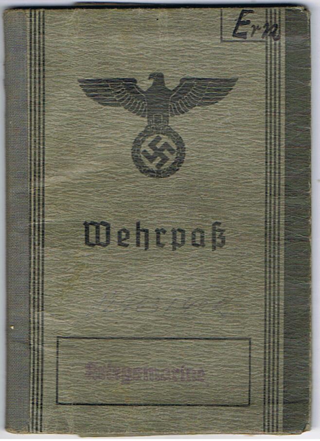 Wehrpass group Obergefreiter Kriegmarine Holland and Army Artillery Sicily and Italy KIA 1944 Monte Cassino - Image 2