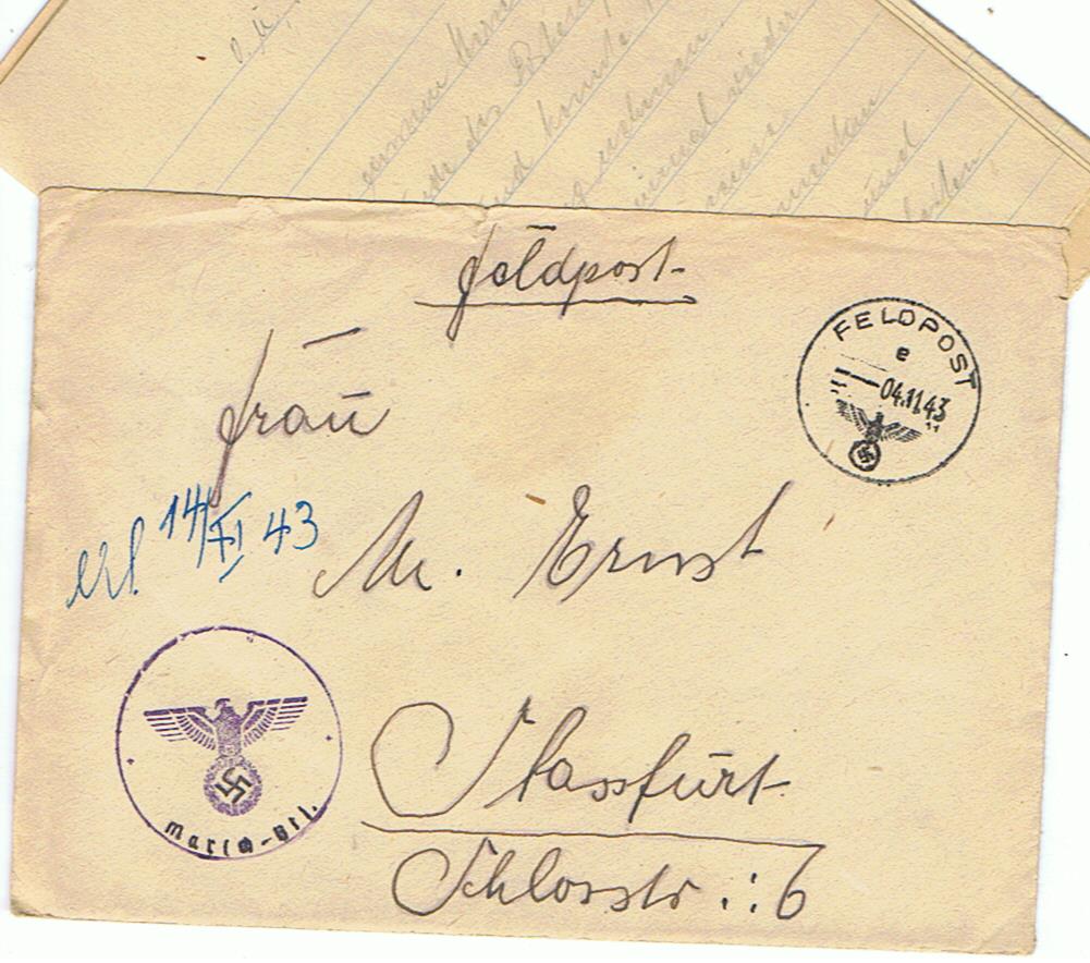 Wehrpass group Obergefreiter Kriegmarine Holland and Army Artillery Sicily and Italy KIA 1944 Monte Cassino - Image 20