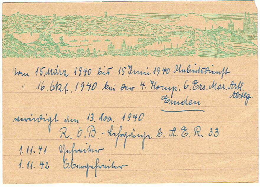 Wehrpass group Obergefreiter Kriegmarine Holland and Army Artillery Sicily and Italy KIA 1944 Monte Cassino - Image 26