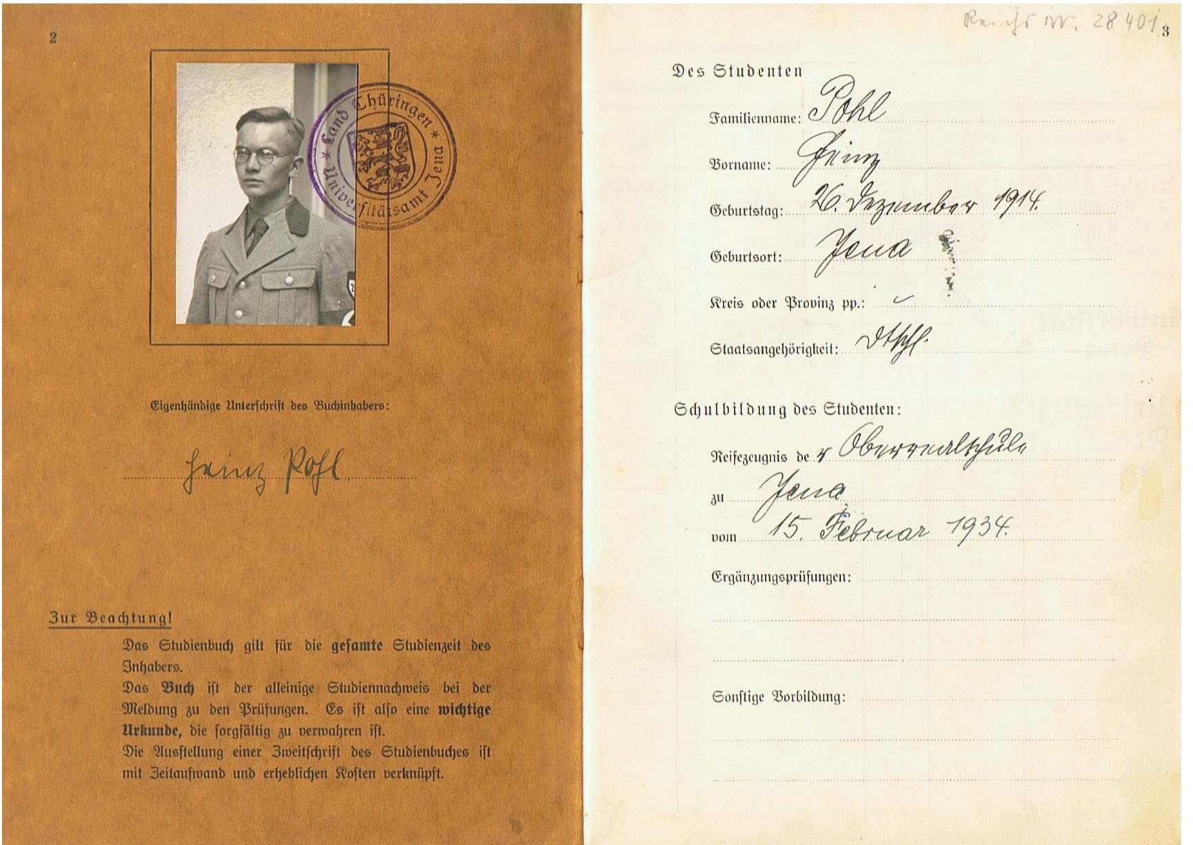 Wehrpass group Wachtmeister Panzer-Nachrichten Russia and V2 rocket personnel chemistry student - Image 12