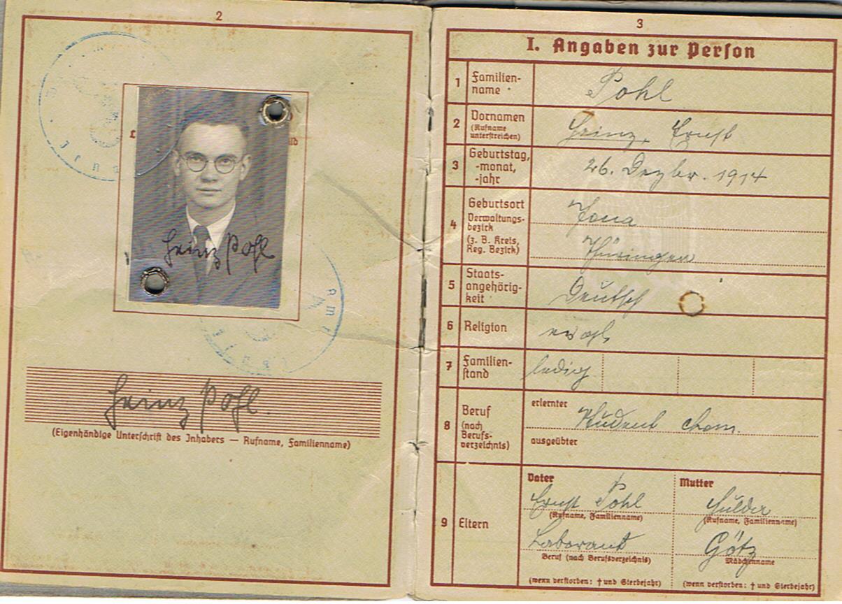 Wehrpass group Wachtmeister Panzer-Nachrichten Russia and V2 rocket personnel chemistry student - Image 32
