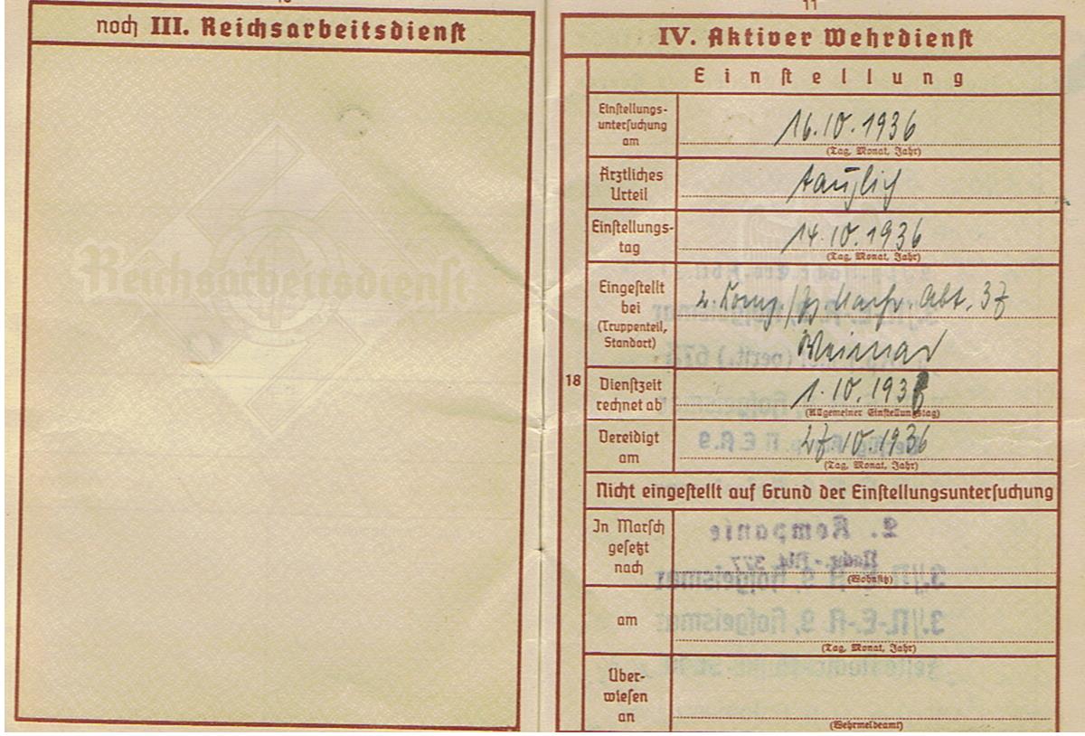 Wehrpass group Wachtmeister Panzer-Nachrichten Russia and V2 rocket personnel chemistry student - Image 35