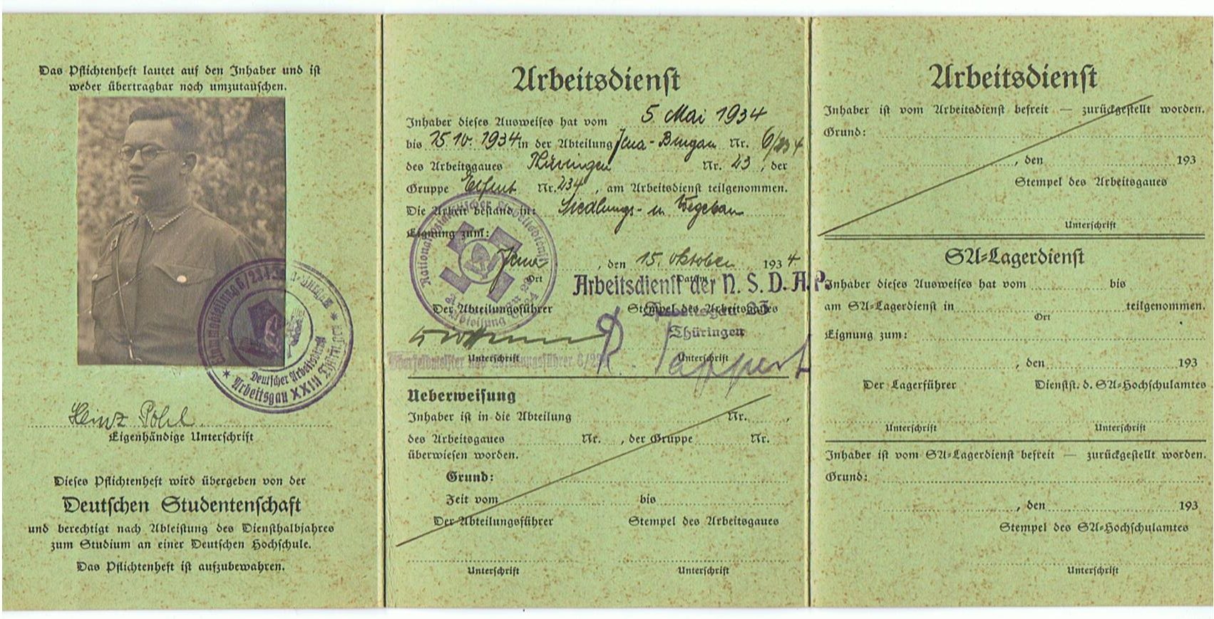 Wehrpass group Wachtmeister Panzer-Nachrichten Russia and V2 rocket personnel chemistry student - Image 4