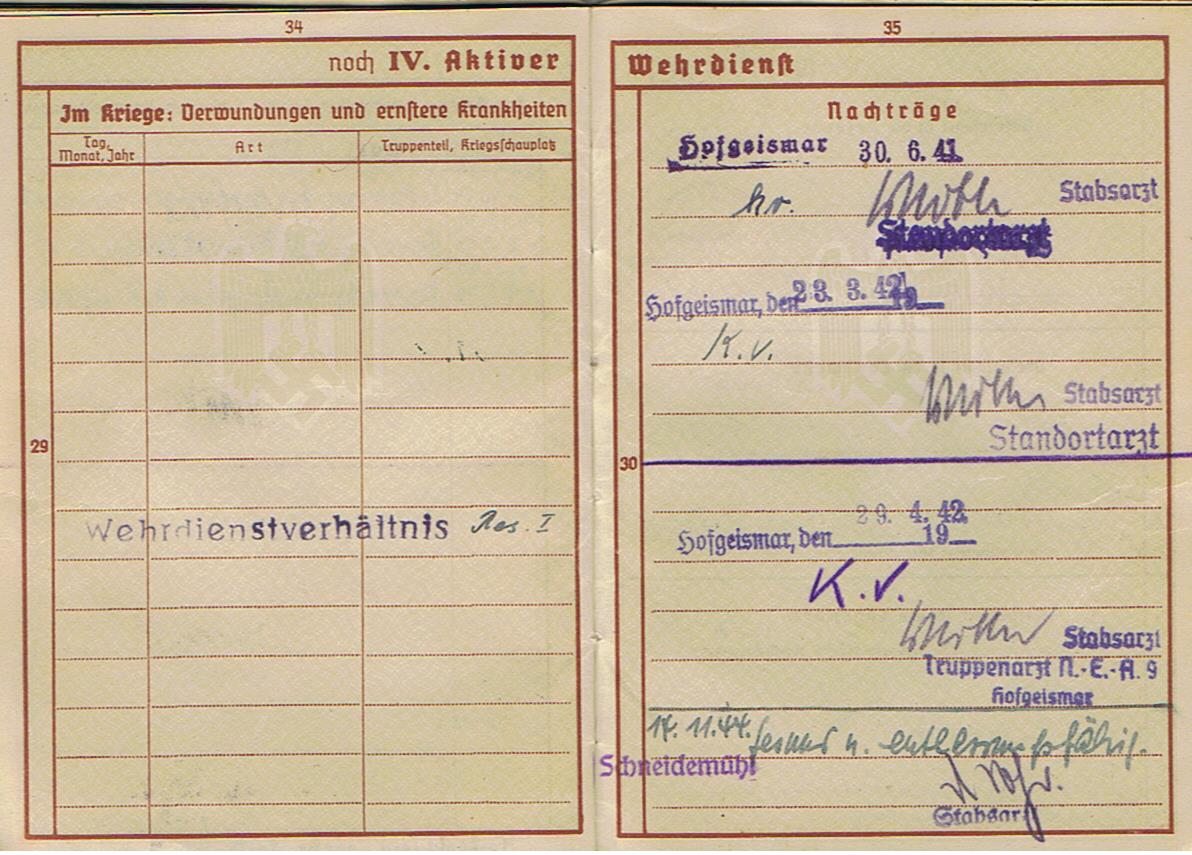 Wehrpass group Wachtmeister Panzer-Nachrichten Russia and V2 rocket personnel chemistry student - Image 43