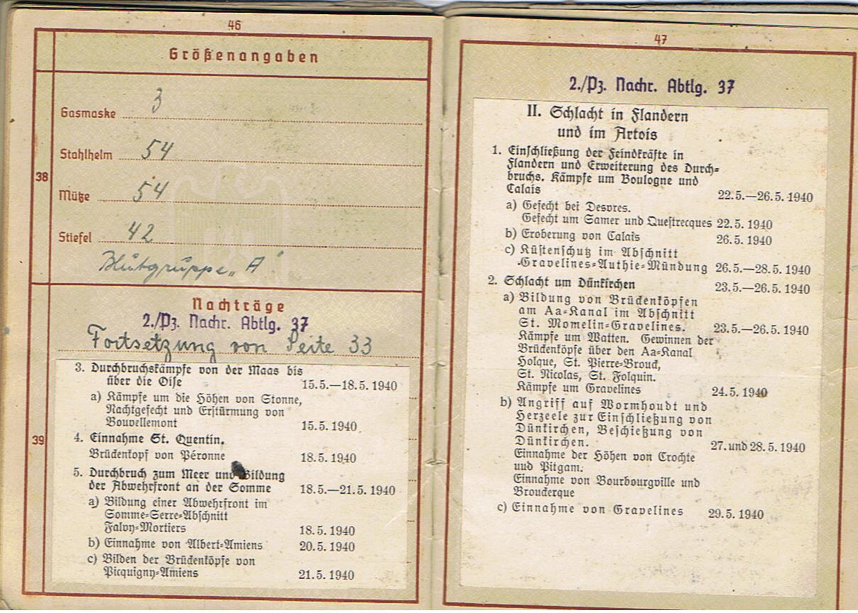 Wehrpass group Wachtmeister Panzer-Nachrichten Russia and V2 rocket personnel chemistry student - Image 45