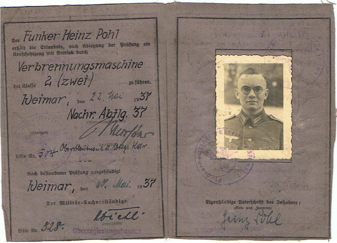 Wehrpass group Wachtmeister Panzer-Nachrichten Russia and V2 rocket personnel chemistry student - Image 7