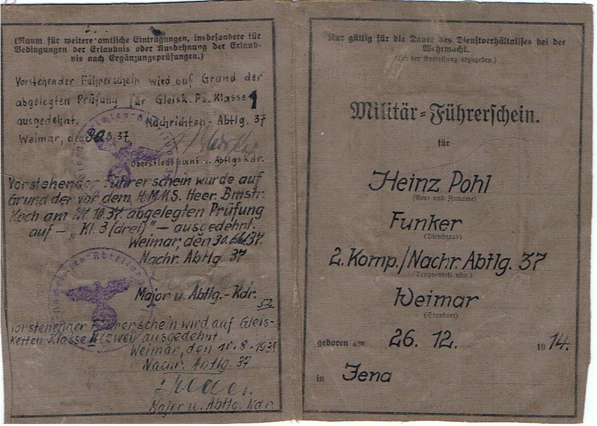 Wehrpass group Wachtmeister Panzer-Nachrichten Russia and V2 rocket personnel chemistry student - Image 8