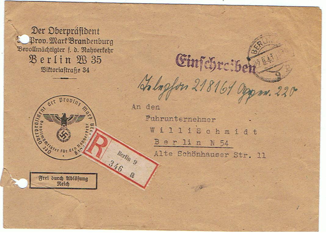 Documents transport manager Berlin KIA 1943 - Image 3