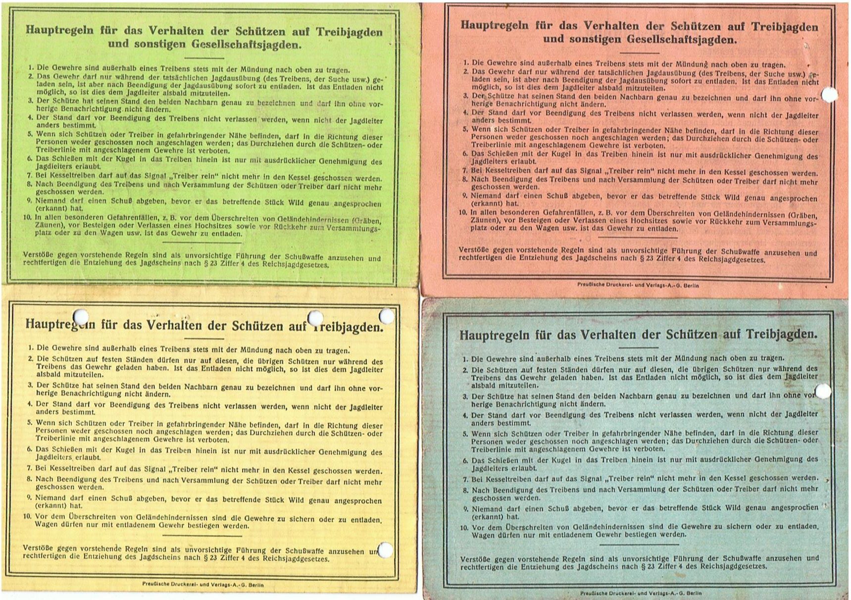 Lot 4x hunting license Salzburg and Brauna am Inn Austria 1941-1944 pass photos removed - Image 2