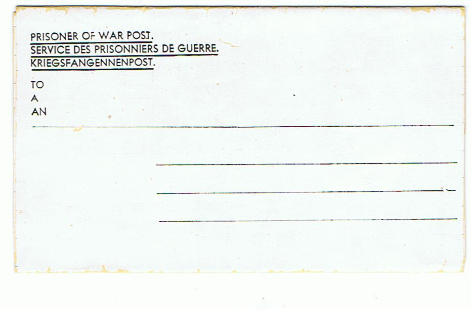 Unused POW camp letter for German POW's - Image 2