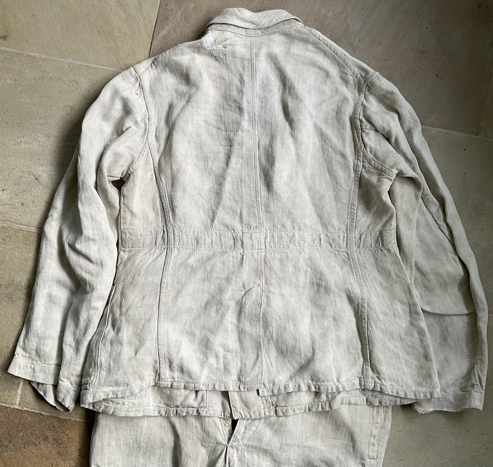 Wehrmacht army Schütze white Drillich work uniform Munich 1940 - Image 2