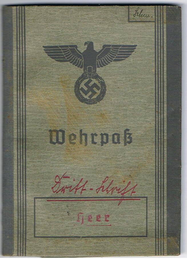 Wehrpass Gefreiter 260.ID Russia and 90.leichte Afrika-Division Africa Corps KIA 1943 Tunis area