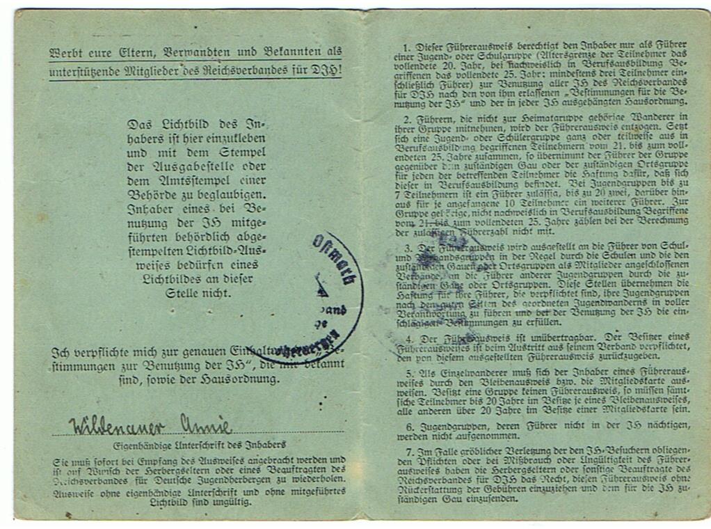 DJH German youth hostels passes DJ girl Jungmädelgruppe Regensburg 1936-1938 - Image 4