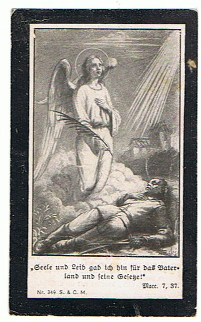 Death card stoker battle ship SMS Breslau KIA 1918 Battle of Imbros - Image 2