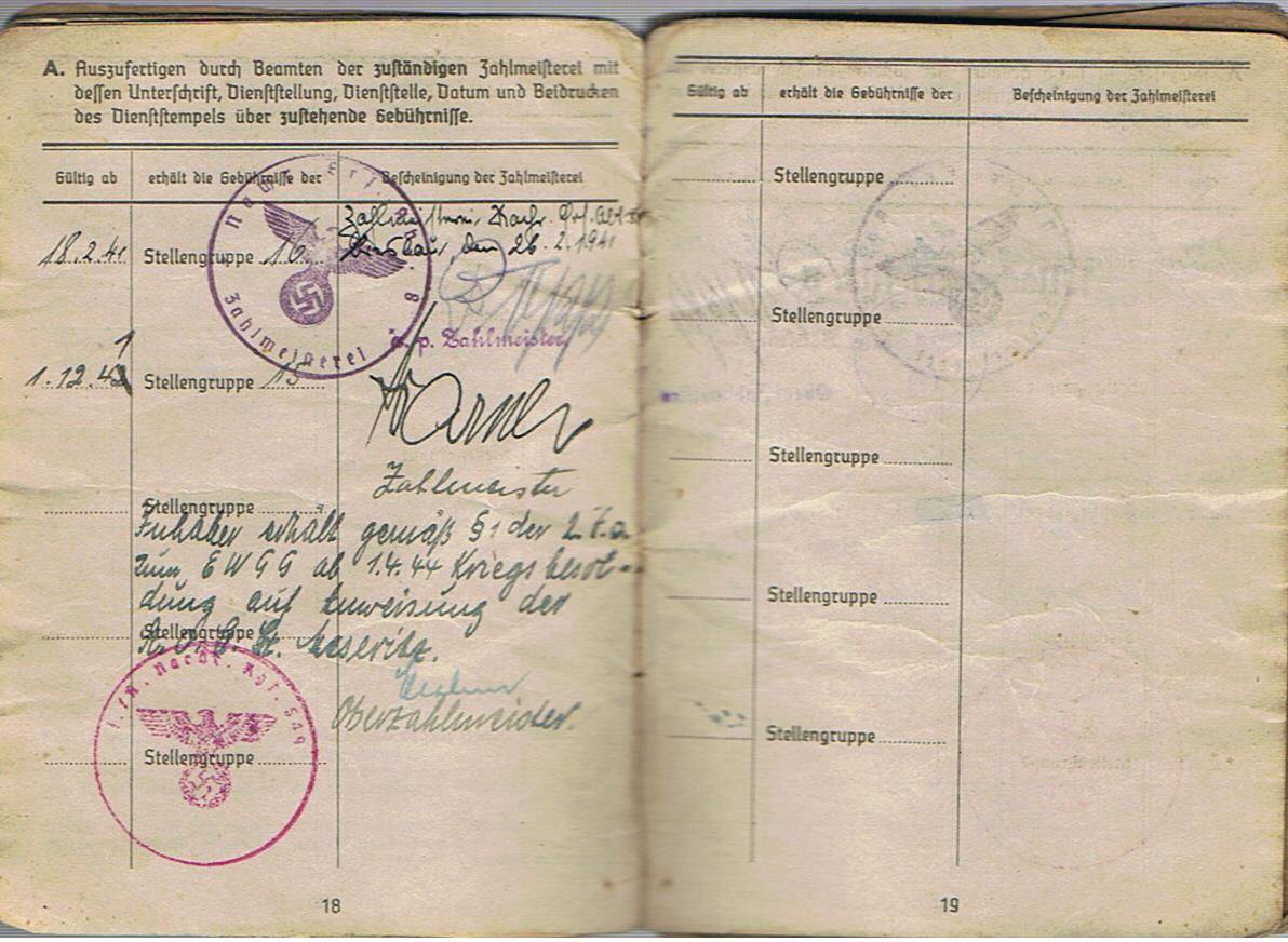 Soldbuch Obergefreiter Armee-Nachrichten units AOK6 Southern Russia - Image 13