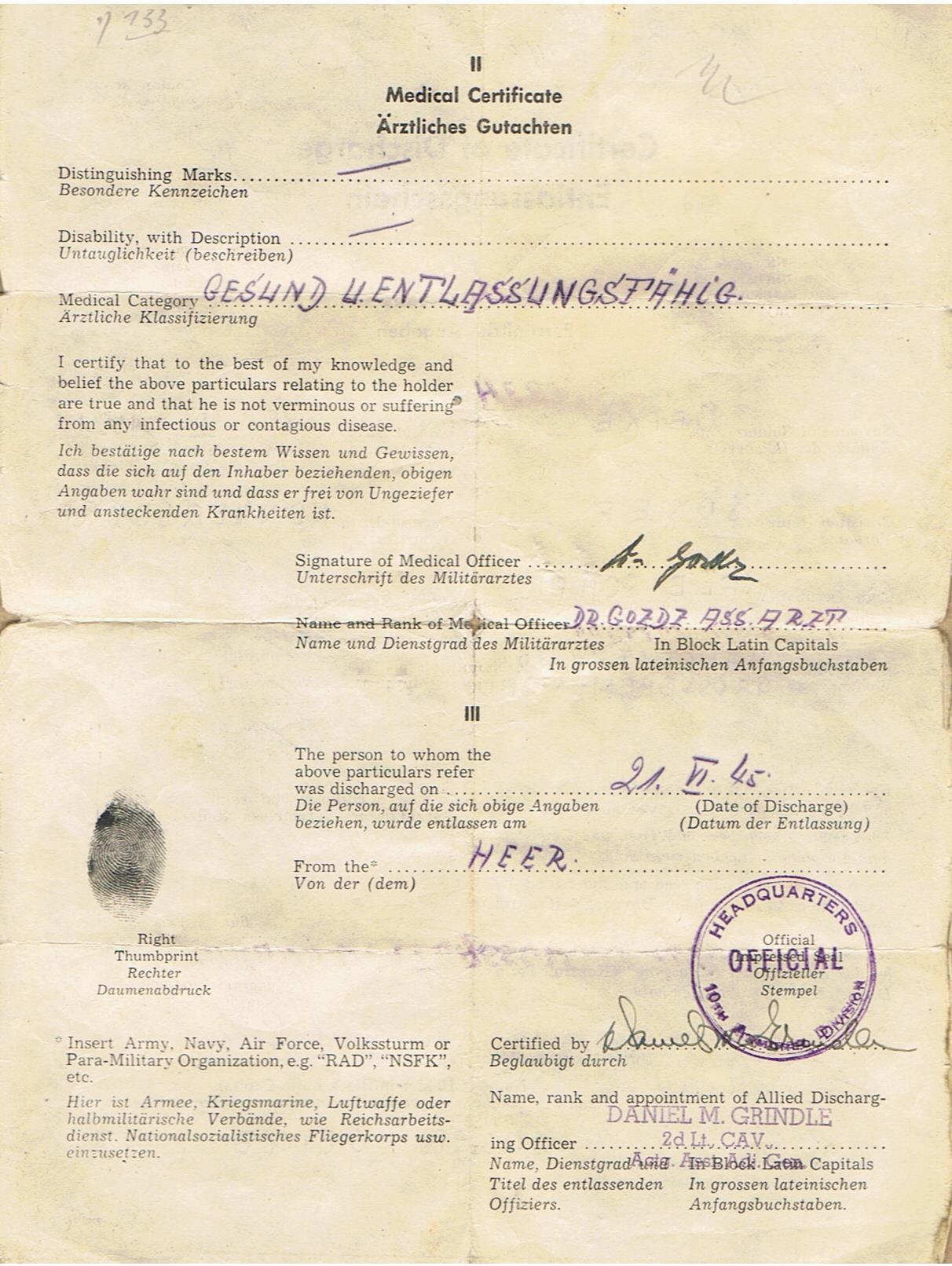 Soldbuch Obergefreiter Armee-Nachrichten units AOK6 Southern Russia - Image 3
