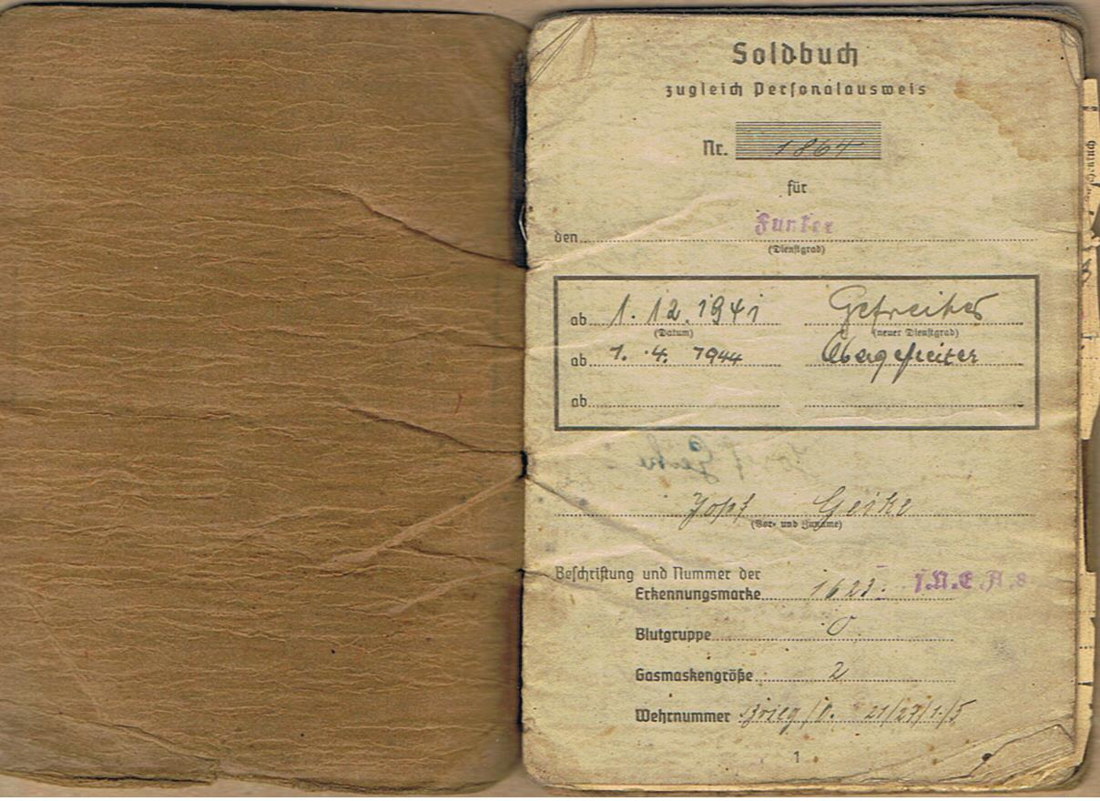 Soldbuch Obergefreiter Armee-Nachrichten units AOK6 Southern Russia - Image 5