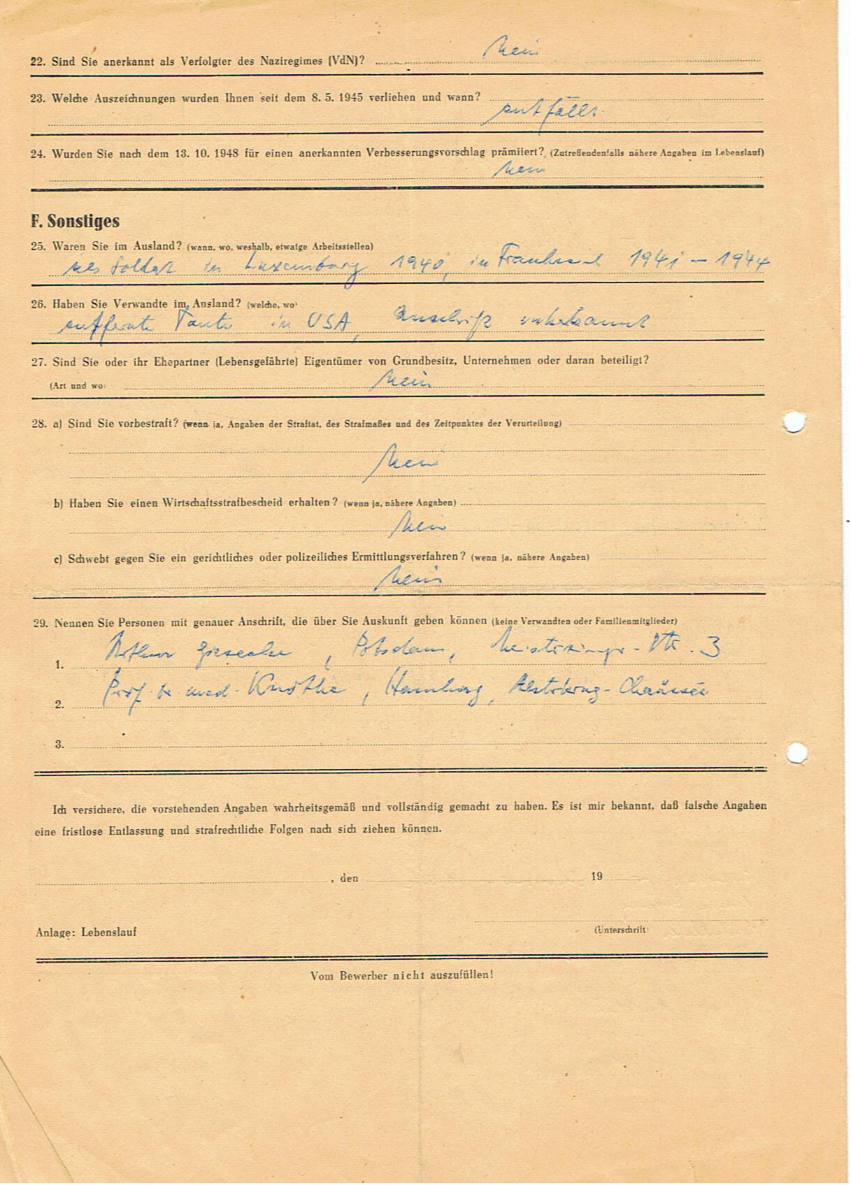 Personal file 1925-1980 dentist army doctor Kriegslazarett Rennes 2.Panzer-Division Normandy Ardennes - Image 10