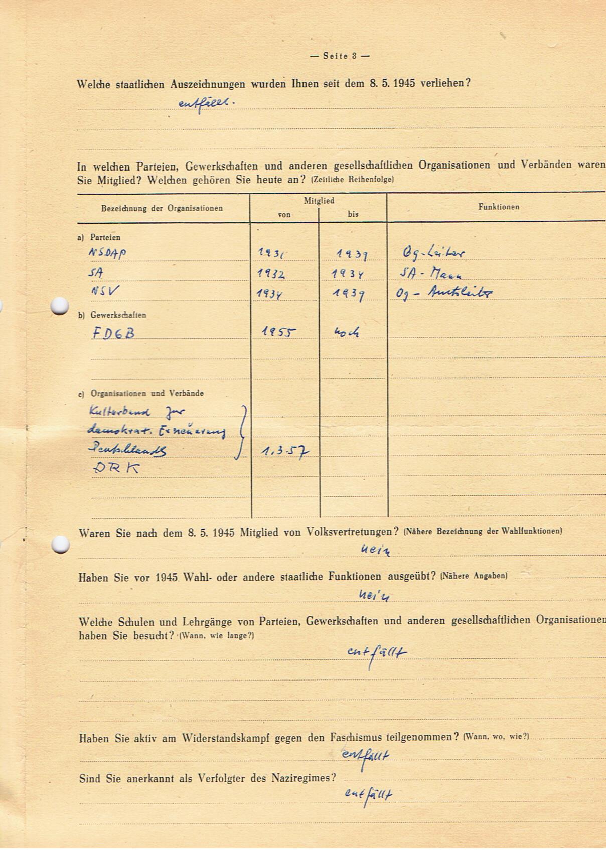 Personal file 1925-1980 dentist army doctor Kriegslazarett Rennes 2.Panzer-Division Normandy Ardennes - Image 14
