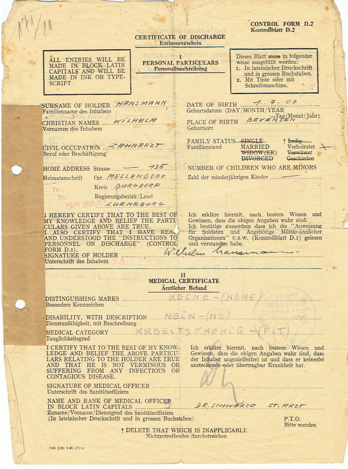 Personal file 1925-1980 dentist army doctor Kriegslazarett Rennes 2.Panzer-Division Normandy Ardennes - Image 21