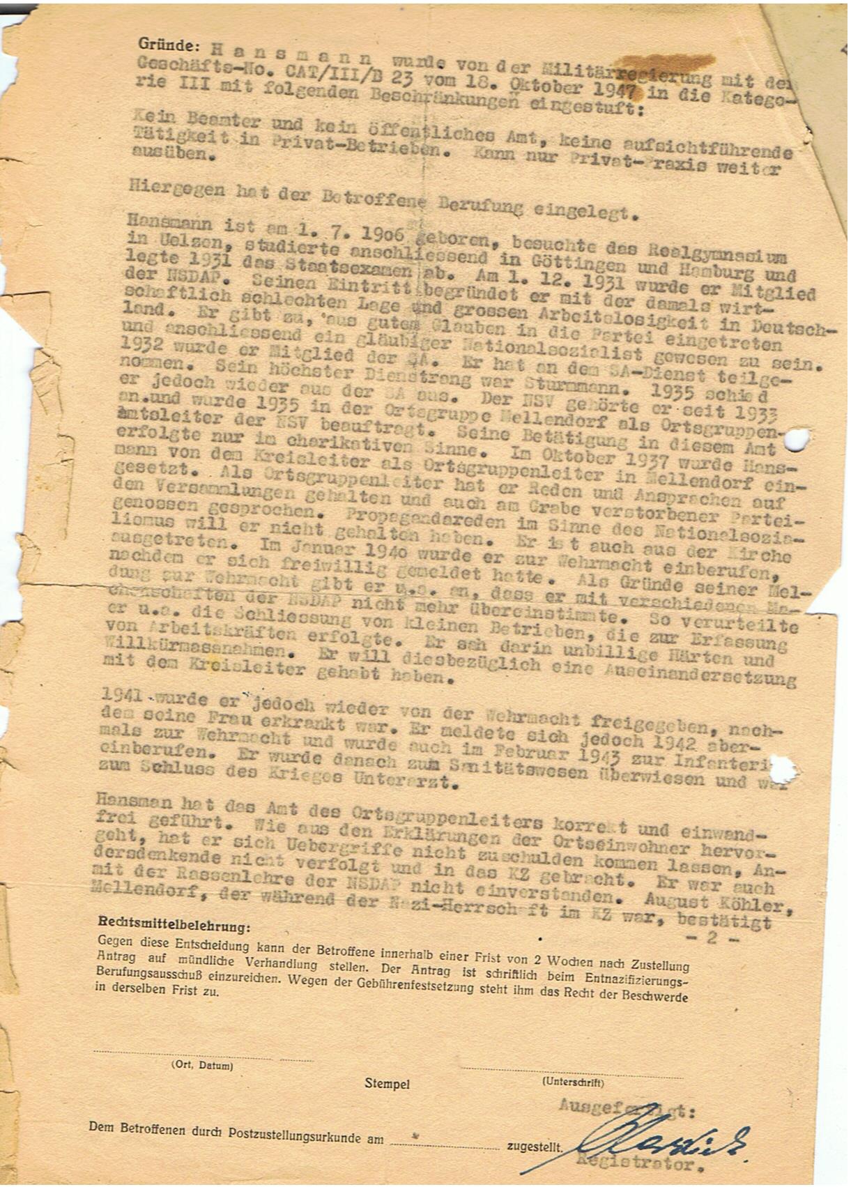 Personal file 1925-1980 dentist army doctor Kriegslazarett Rennes 2.Panzer-Division Normandy Ardennes - Image 3