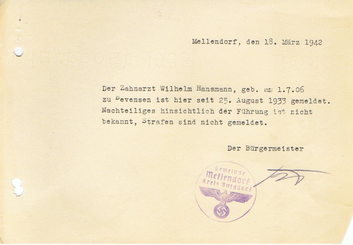 Personal file 1925-1980 dentist army doctor Kriegslazarett Rennes 2.Panzer-Division Normandy Ardennes - Image 6