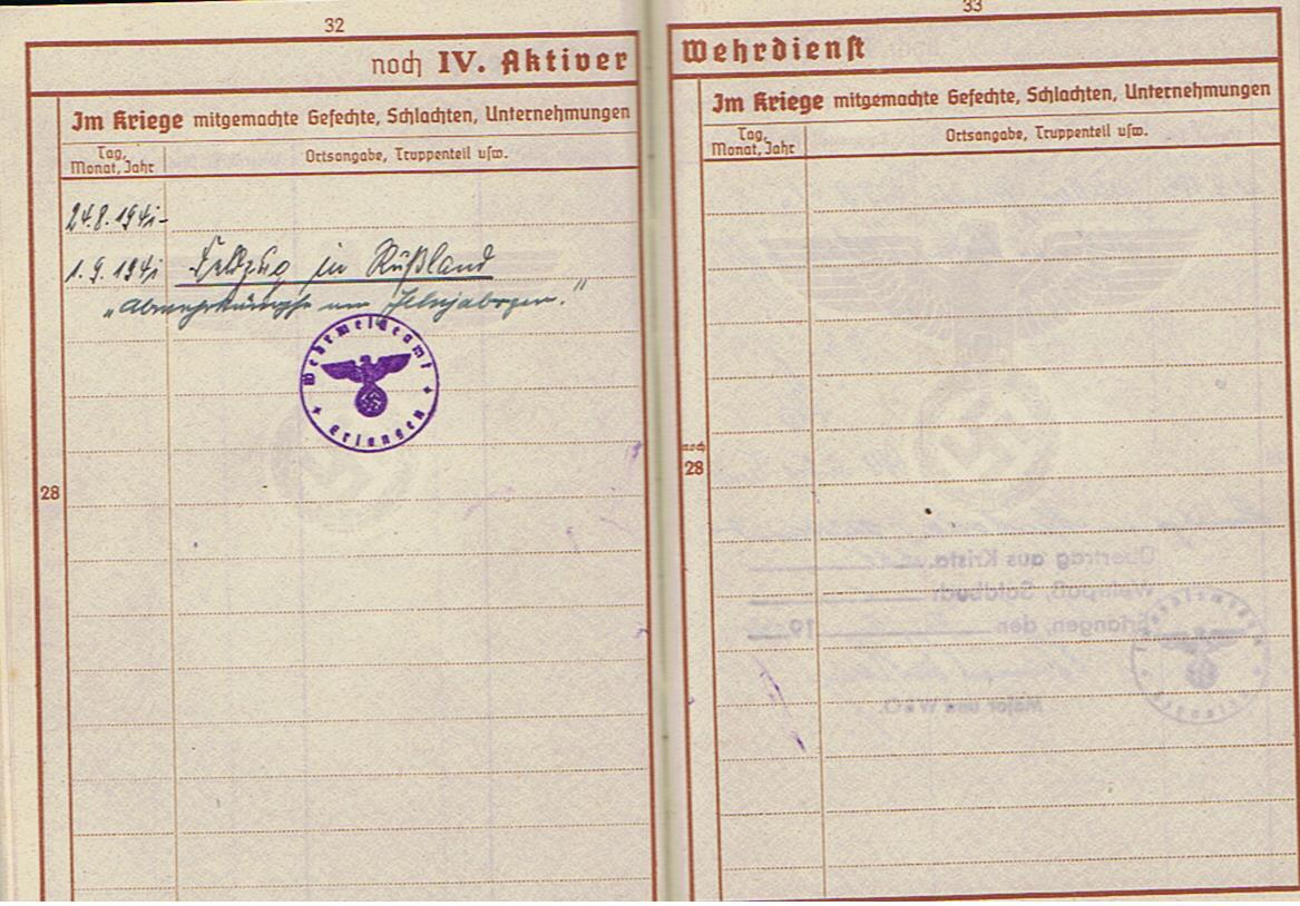 Wehrpass Oberschütze Infanterie-Regiment 485 263.Infanterie-Division KIA 1941 Russia - Image 10