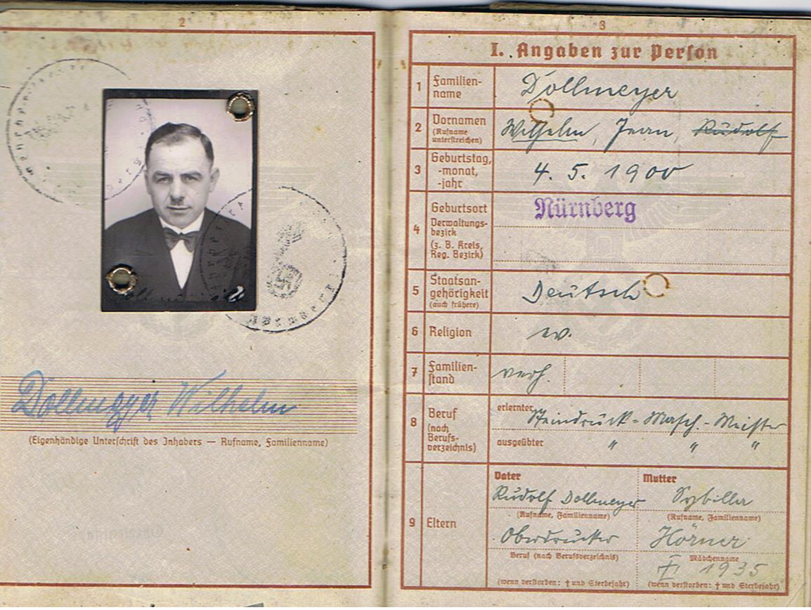 Wehrpass and service ID Lithographic printer Luftwaffe Nürnberg and Wiesbaden 1941-1945 - Image 4