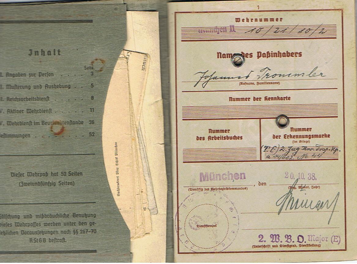 Wehrpass Obergefreiter Africa Corps field hospital Feldlazarett mot 667 Italy Napels - Image 10