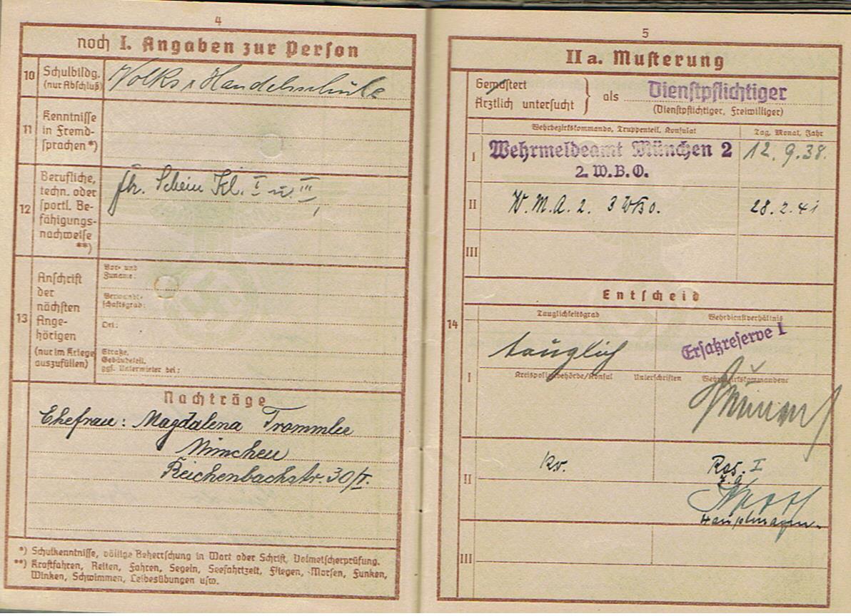 Wehrpass Obergefreiter Africa Corps field hospital Feldlazarett mot 667 Italy Napels - Image 12