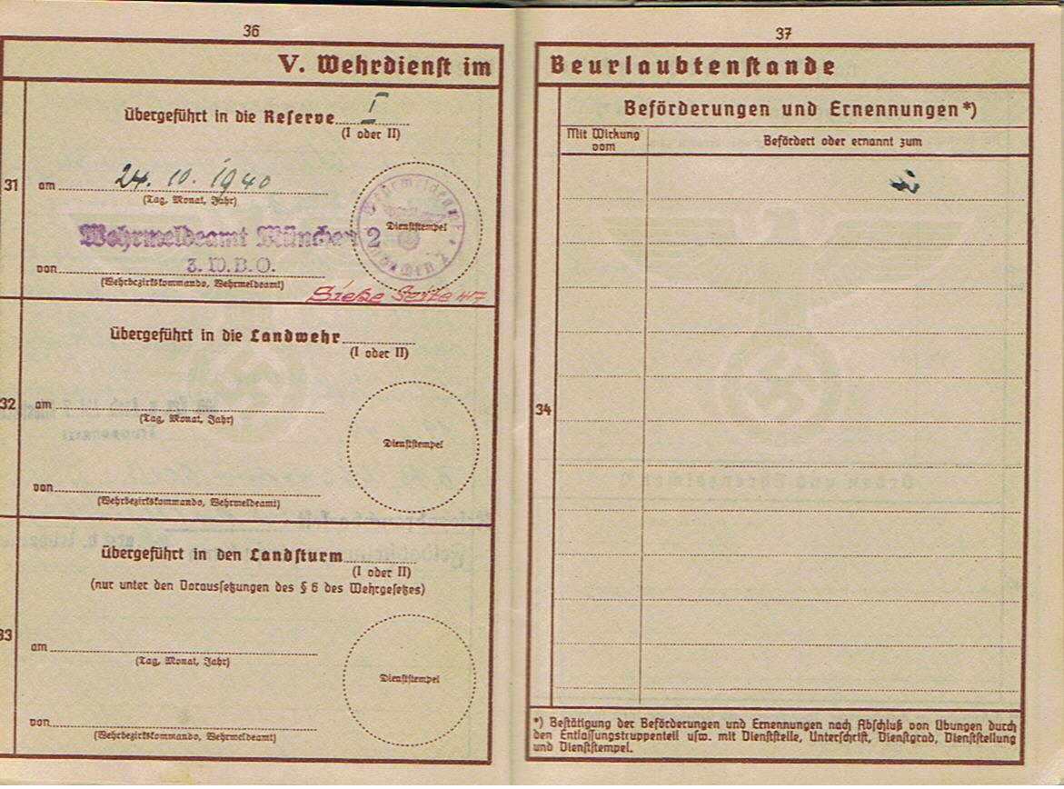 Wehrpass Obergefreiter Africa Corps field hospital Feldlazarett mot 667 Italy Napels - Image 21