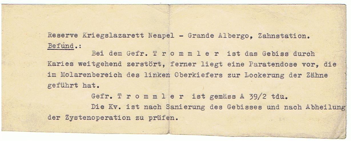 Wehrpass Obergefreiter Africa Corps field hospital Feldlazarett mot 667 Italy Napels - Image 3